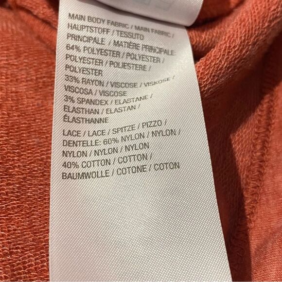 LOGO Lounge By Lori Goldstein Zip Front Cardigan W/ Lace Back Women's Size M - Picture 9 of 16